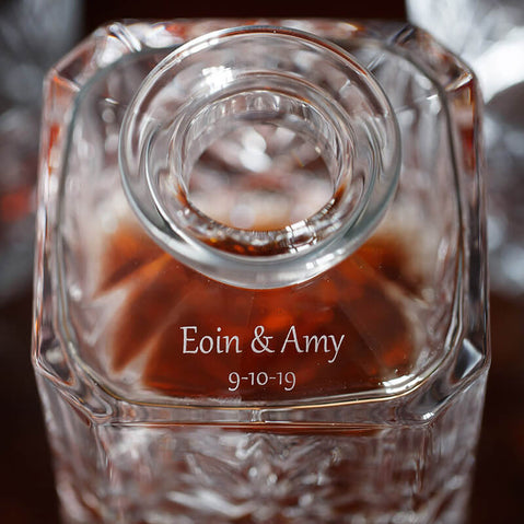 Personalized Galway Crystal Renmore Decanter & Glasses Set