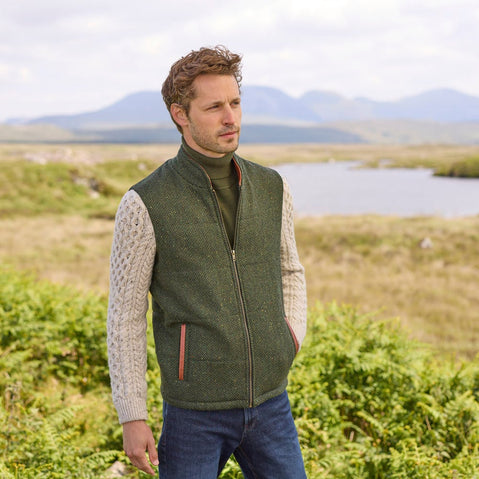 Aran Sleeves Tweed Jacket