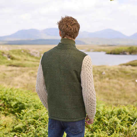 Aran Sleeves Tweed Jacket