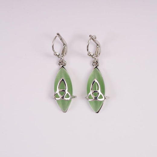 Trinity Knot Cat's Eye Earrings