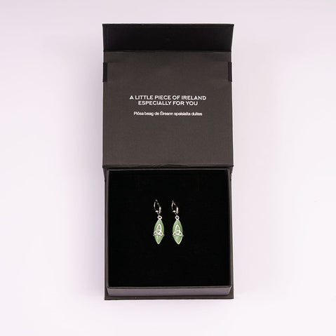 Trinity Knot Cat's Eye Earrings