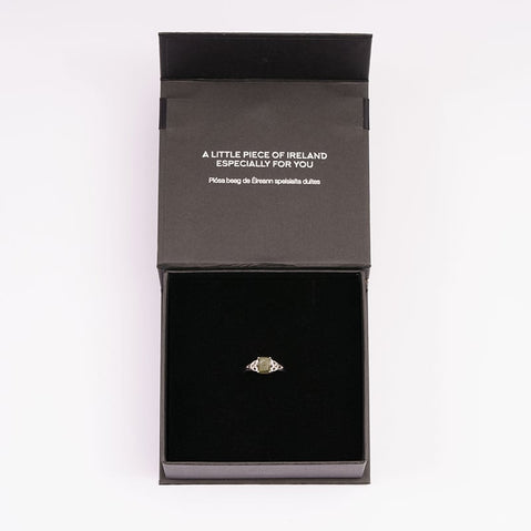 Trinity Knot Connemara Marble Ring