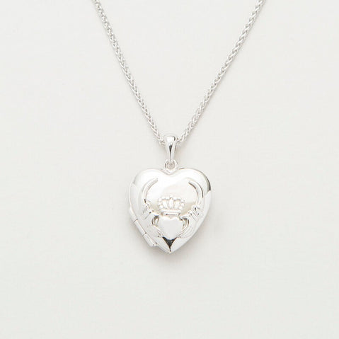 Sterling Silver Claddagh Heart Locket