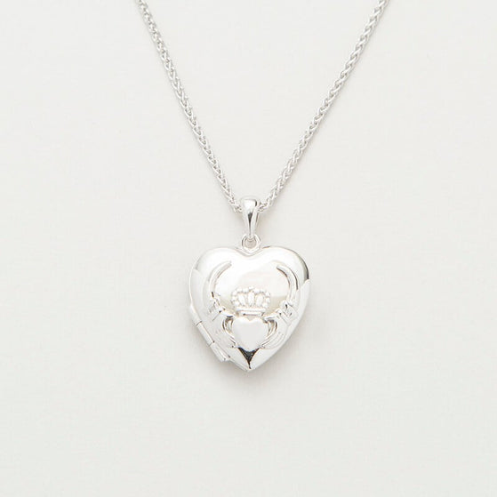 Sterling Silver Claddagh Heart Locket