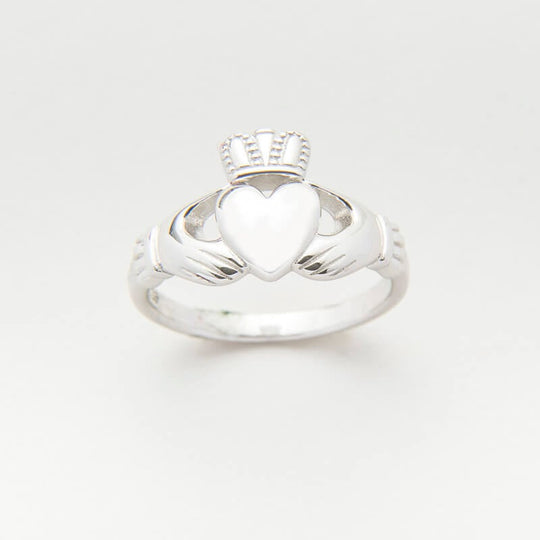 Sterling Silver Ladies Heavy Claddagh Ring