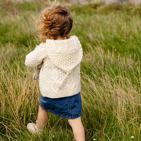 Hand Knit Baby Aran Sweater
