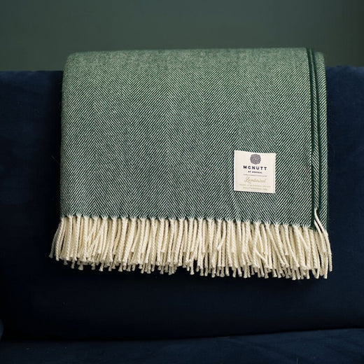Green Mc Nutt Ocean Lambswool Throw