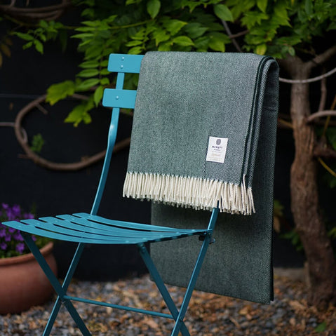 Green Mc Nutt Ocean Lambswool Throw