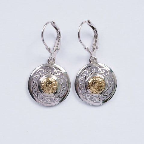 Silver Solstice Celtic Knot Earrings