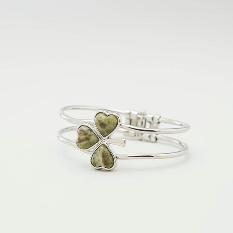 Shamrock Connemara Marble Bangle