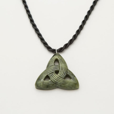 Connemara Marble Carved Trinity Knot Pendant