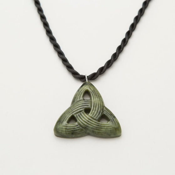 Connemara Marble Carved Trinity Knot Pendant