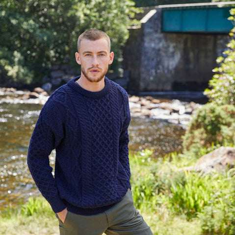 Men's Fisherman Lightweight Crew Neck Heritage Sweater