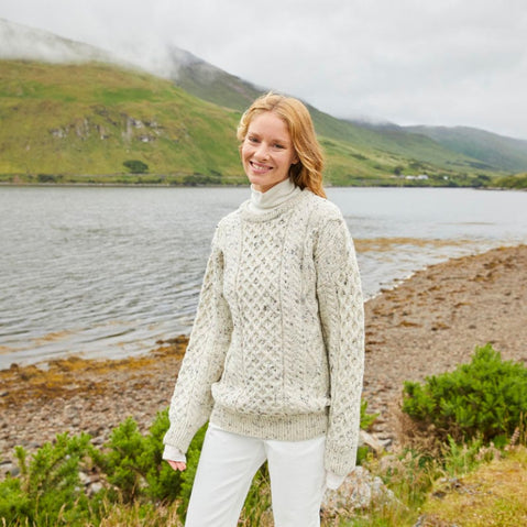 Womens Fisherman Lightweight Crew Neck Heritage Sweater