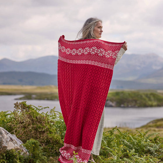 Irish Home Décor - Aran Christmas Throw