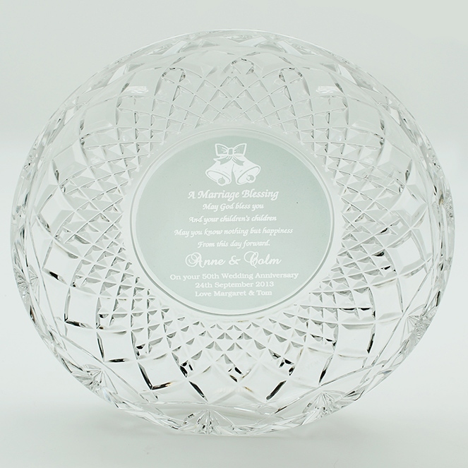 Crystal Wedding Blessing Plate