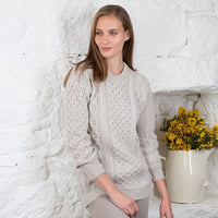 Women's Crew Neck Irish Wool Classic Sweater