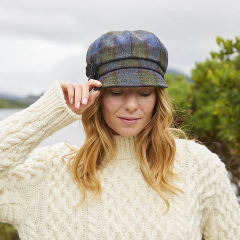 Ladies Irish Wool Newsboy Cap