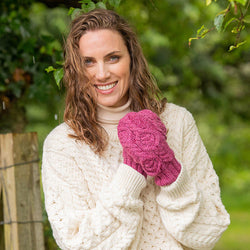 Ladies Supersoft Aran Mittens