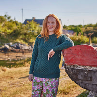 Women's Crew Neck Irish Wool Classic Sweater