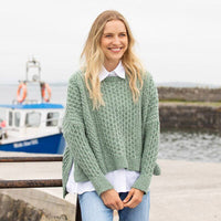 The Rusheen Cropped Aran Sweater