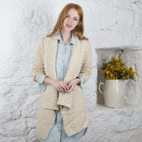Ladies Glenross Waterfall Aran Cardigan