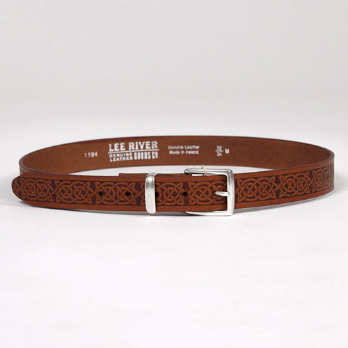 Men's Owen Celtic Leather Belt from The Irish Store
