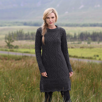 Aran Dress With Scallop Lace