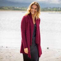 Ladies Glenross Waterfall Aran Cardigan