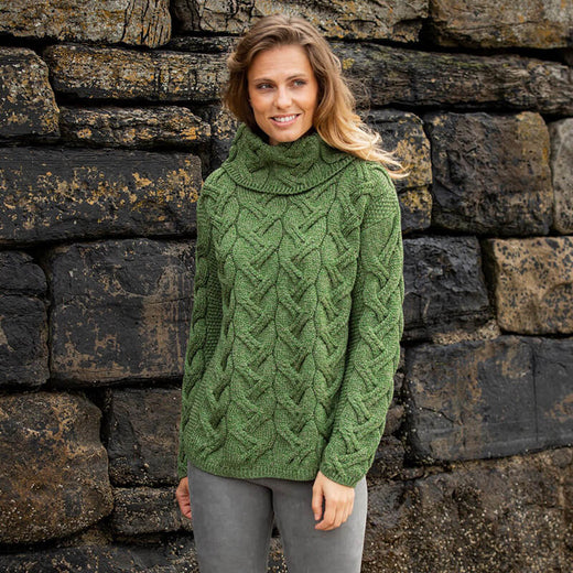 Der Comeragh Aran Rollkragenpullover