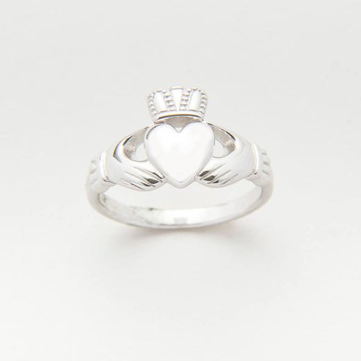 Bague Claddagh massive en argent massif pour femme 