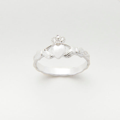 Ladies Silver Irish Claddagh Ring