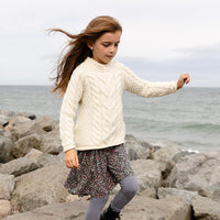 Girls A-Line Aran Sweater