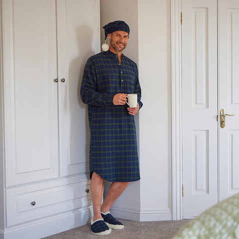 Men's Cotton Flannel Nightshirt