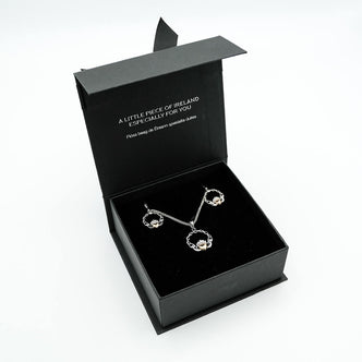 10k Gold & Silver Claddagh Jewelry Set