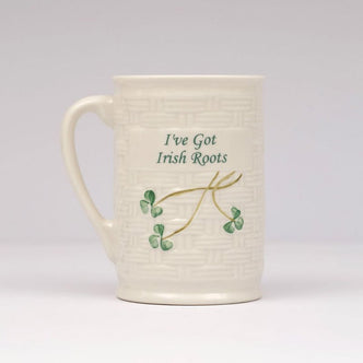 Irish home décor -Belleek I've Got Irish Roots Mug