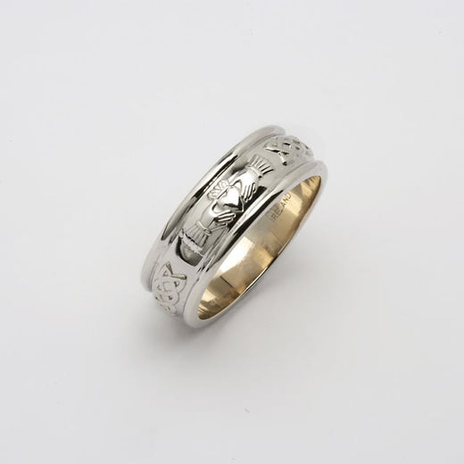 Gents 14K Gold Corrib Claddagh Band 10