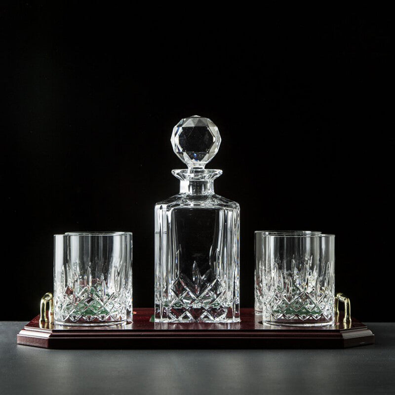 ＧＡＬＷＡＹ　ＩＲＩＳＨ　ＣＲＹＳＴＡＬ Galway Crystal Longford Decanter & Glasses Gift Set - The Irish Store
