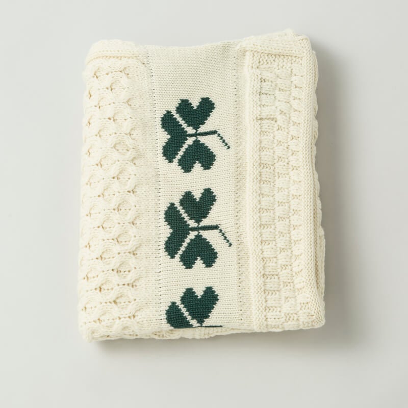 Irish Wool Shamrock Baby Blanket- The Irish Store