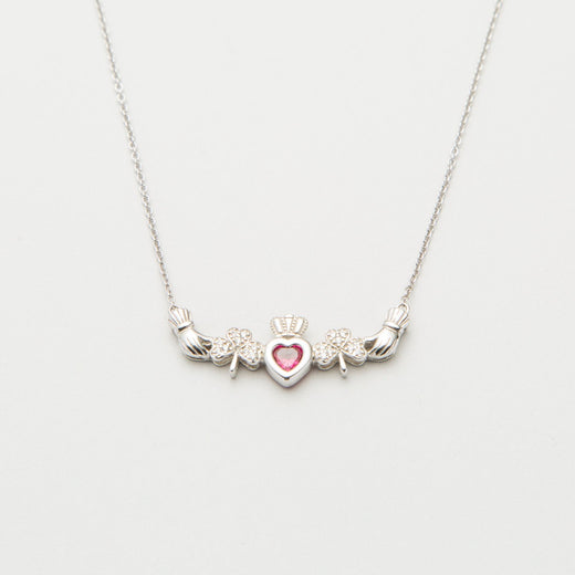 Personalized Mothers Shamrock Pendant One Birthstone