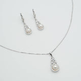 Celtic Knot Drop Pearl Jewelry Set