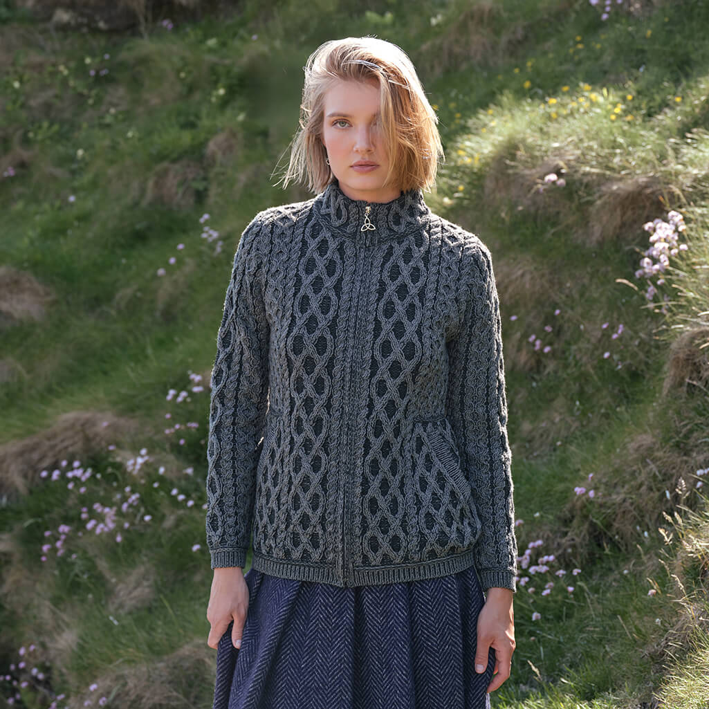Womens Kenmare Aran Cardigan at The Irish Store