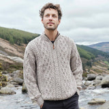 Men's Signature Half Zip Irish Wool Sweater