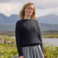 Womens Fisherman Lightweight Crew Neck Heritage Sweater