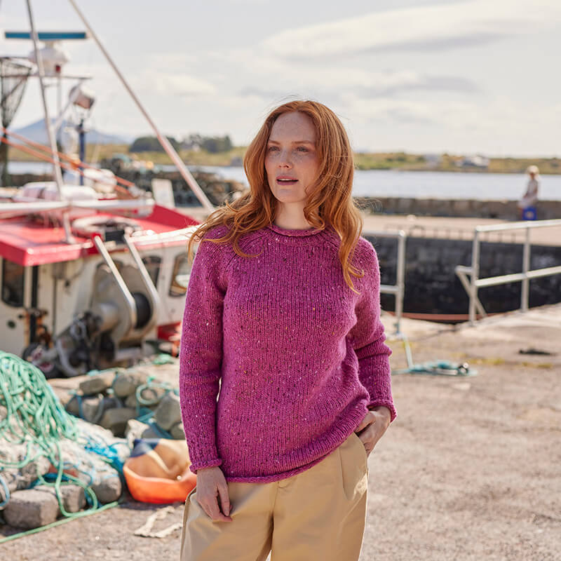 Women's Donegal Fleck Sweater at The Irish Store