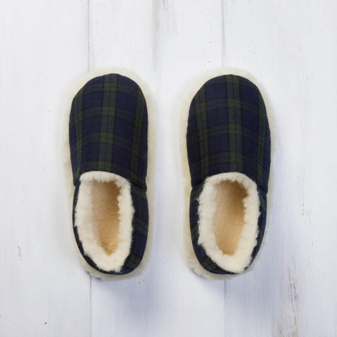 Green Classic Tartan Slippers