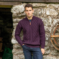 Men's Signature Half Zip Irish Wool Sweater