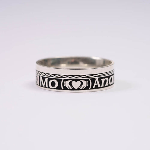 Sterling Silver Mo Anam Cara Wedding Bands Mo Anam Cara Claddagh