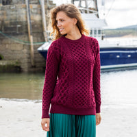 Women's Crew Neck Irish Wool Classic Sweater