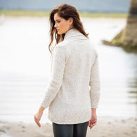 Womens Adare One Button Aran Cardigan